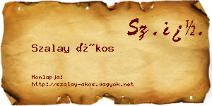 Szalay Ákos névjegykártya
